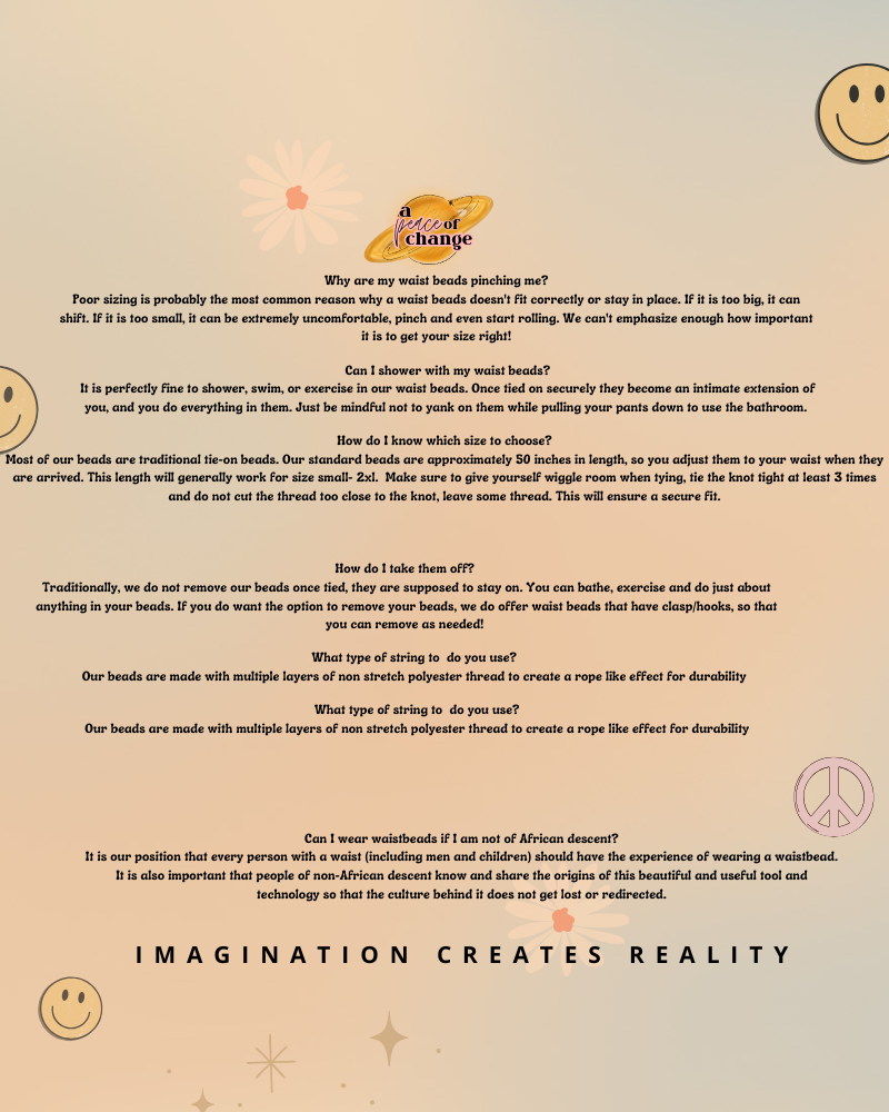 Burnt Orange Waist Beads