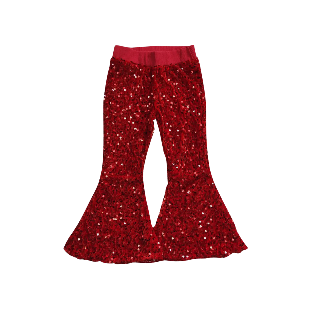 Sequined Valentines Bell Bottoms
