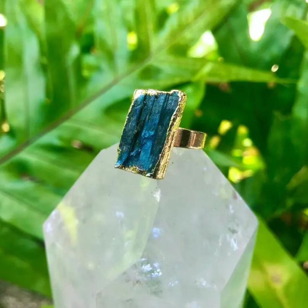 Kyanite Rough Gemstone Ring