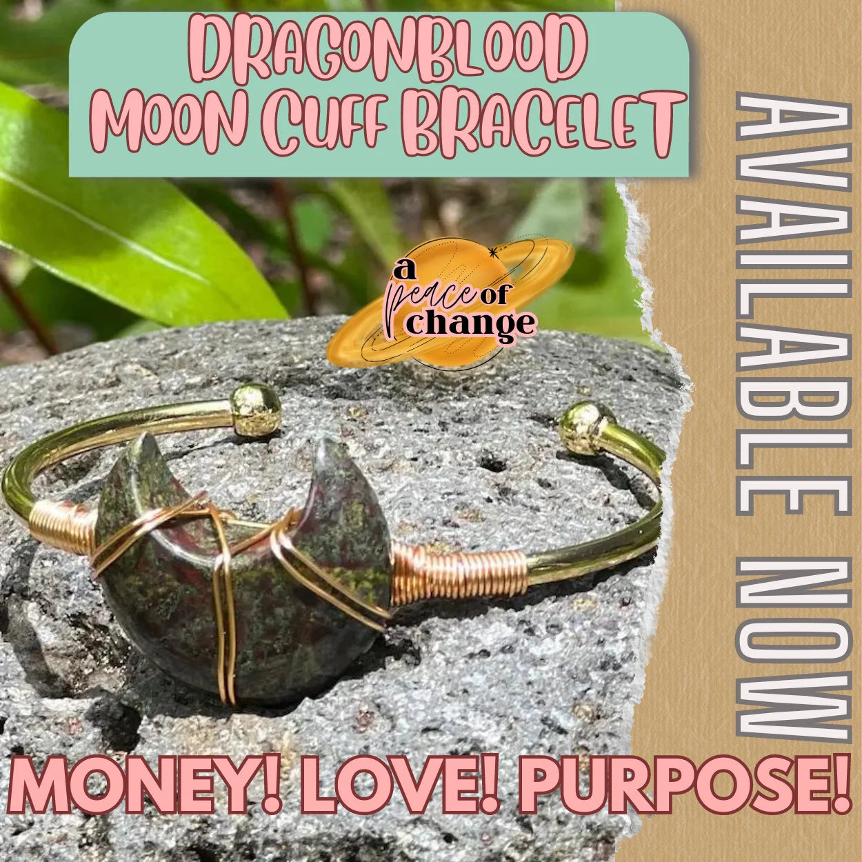 Dragon Blood Moon Cuff Bracelet